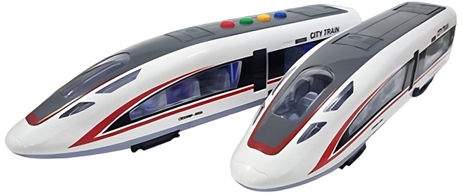 4세남아 문열리는 불빛소리 프릭션 고속열차 KTX장난감, 1개, 화이트