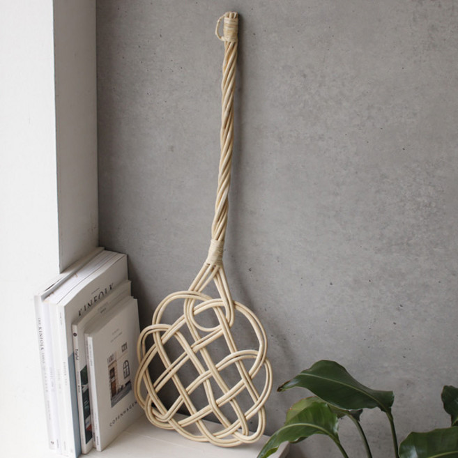 라탄 이불 먼지 털이개 인테리어 소품, 1개