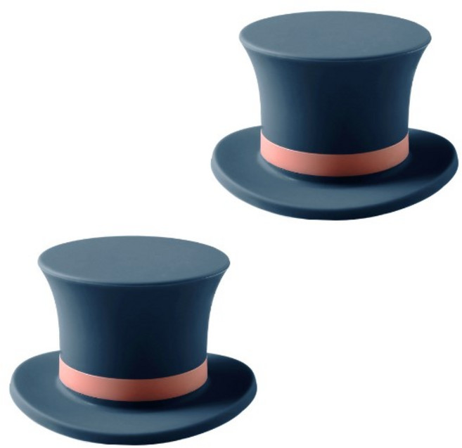 리빙쉘 와인병 스토퍼 병마개 병뚜껑 2P, 블루, 2개