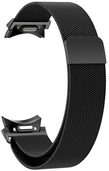 윌픽 갤럭시워치7 6 5 원터치 밀레니즈 루프 원버튼 밴드 시계줄 스트랩, 1개, 블랙