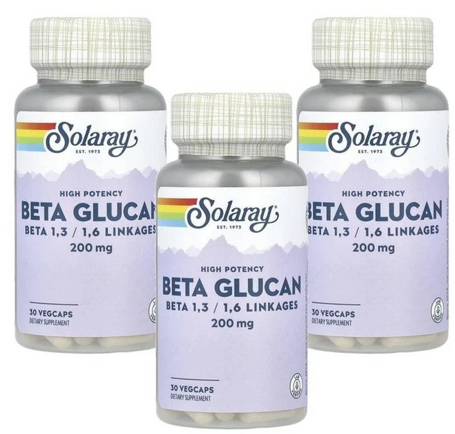 솔라레이 베타글루칸 하이 포텐시 200mg 캡슐 30정, 3개 - 쿠팡