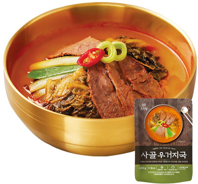 쏘리맘 사골 우거지국 엠에스푸드 즉석 요리 캠핑 간단 간편 엄마손맛 간편식 혼밥 음식, 1개, 600g