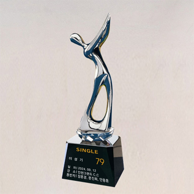 상패팡팡 홀인원패 싱글패 이글패 골프트로피 003 골드 골프모션 금속 골프스윙모습 이븐파 언더파 골프대회 주문제작 신제품 트로피공장 트로피제작, 선택1-4, 1개