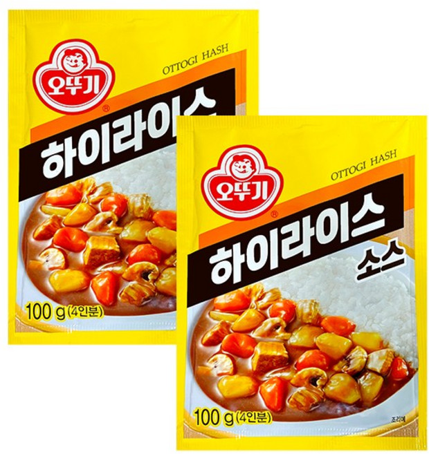 오뚜기 하이라이스 소스, 100g, 2개