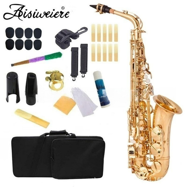 이스턴 알토 골드 색소폰 E톤 가방 포함 입문용 전문가용, 1개, 세트상품