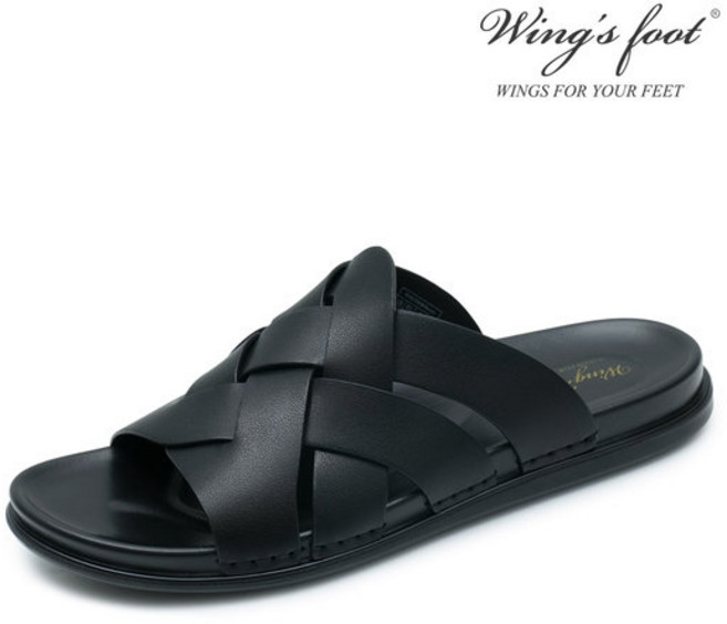 베어파우 윙스풋 RAVEN 블랙 쿠션 남성슬리퍼 W183001RBM 2670685