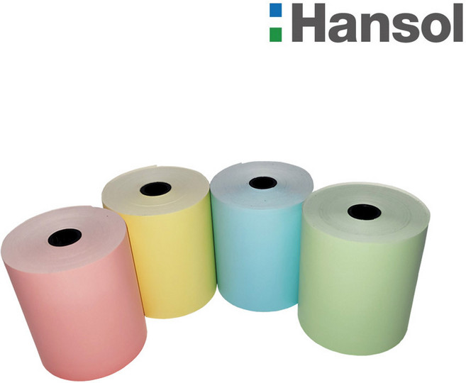 바이메리 한솔색지 79X70 20롤 무지 컬러포스용지 컬러감열지 포스영수증용지 카드단말기용지 신용카드포스기 카페 식당 식권 무인 키오스크 BPA/BPS FREE/groce, 노랑