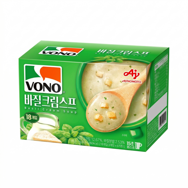 코스트코 보노 바질크림 스프 간편 아침 식사 18개, 17g