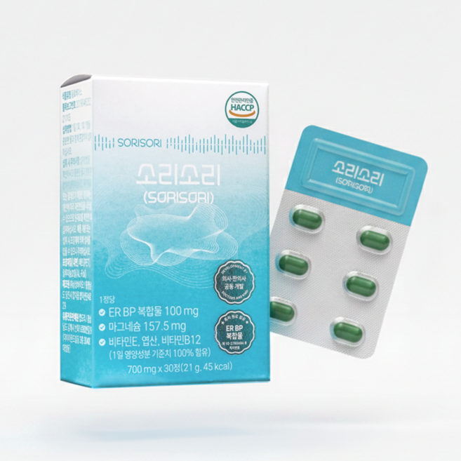 소리소리 ER-BP 특허 복합물 마그네슘 아연 이어 밸런스, 1개, 30정