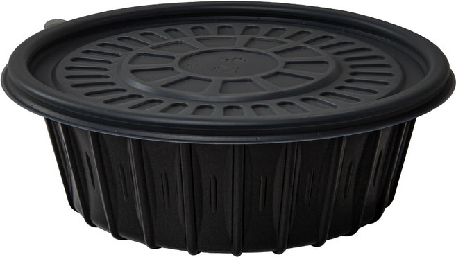 [일용상회]초고강도 면용기 FP 195파이 소 1100ml 400세트 검정 뚜껑, 1개