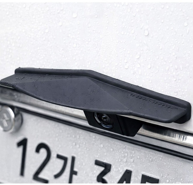 [스텔스 와이드형]후방카메라 빗물 가리개 레인 쉴드 막이 자동차 차량용 비 눈 커버, 블랙, 1개