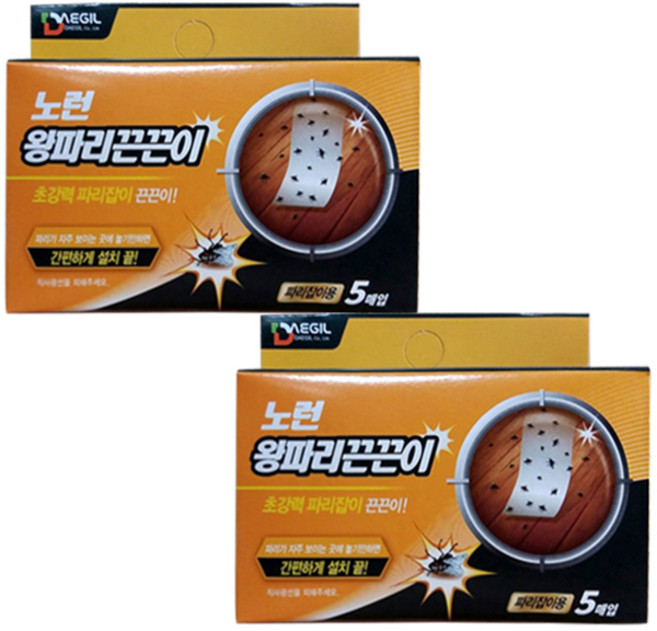 노런 왕파리끈끈이2각(10매입), 1세트
