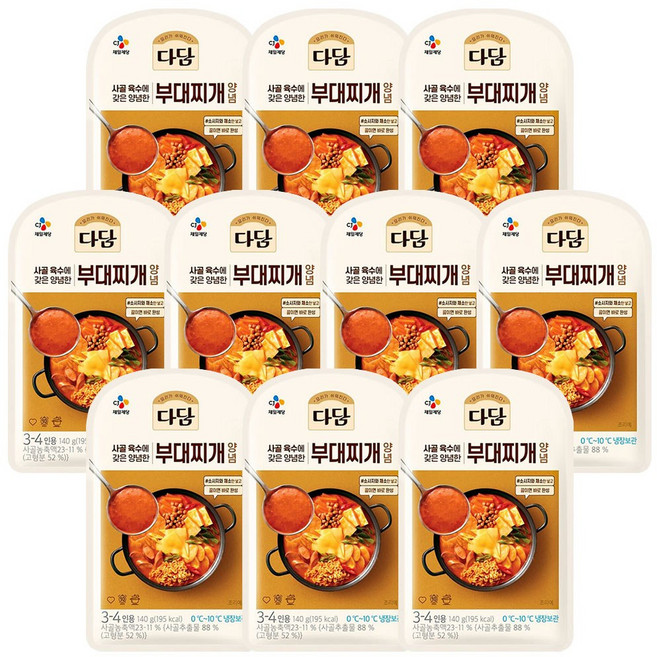 CJ 다담 부대찌개 양념 140g x 10개