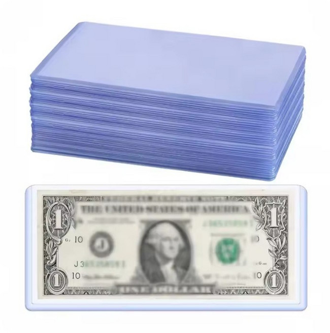 지폐 보관 투명 하드 케이스 PVC 슬리브 5pcs, 1세트