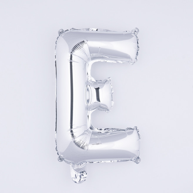아트포유 대형 알파벳풍선 이니셜 글자 이벤트 축하 은박 생일 파티 풍선 80cm, 1개, 화이트 골드 E