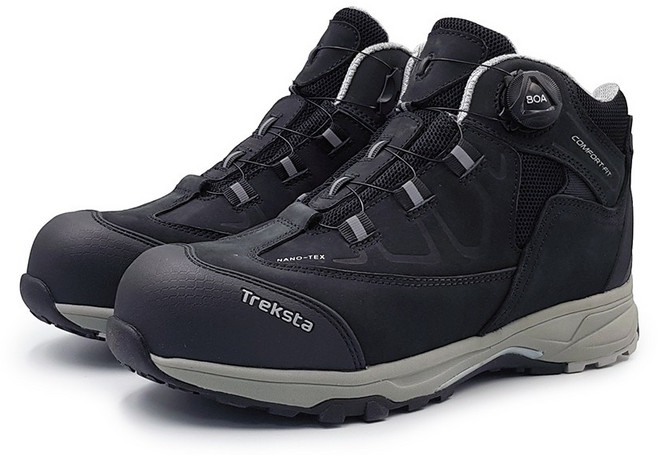 홍반장툴 트렉스타 BLACK LABEL X 초경량 통기성우수한 절연화 안전화 플라스틱토캡 천연누벅가죽 다이얼