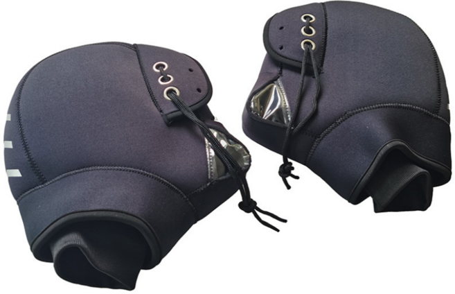 블루웨이브 오토바이 방한토시 핸들워머 겨울핸들토시, 블랙