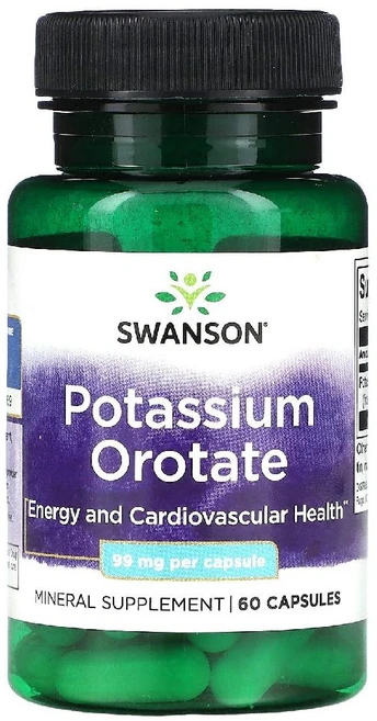 스완슨 포타슘 칼륨 오로테이트 60캡슐 Potassium, 1개, 60정 - 쿠팡