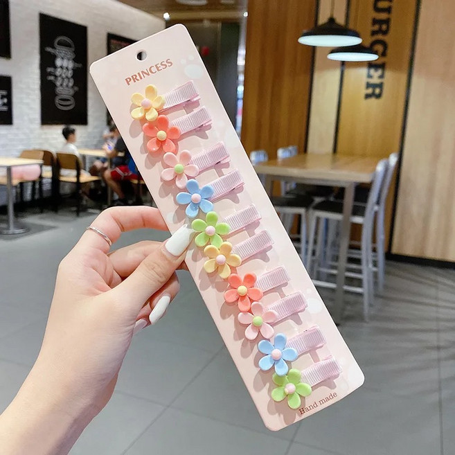 10 PCS/set 2021 New Children Hairpin Fruit Hair Clips Baby Side Bangs Clip For Cute Girls Headdress
