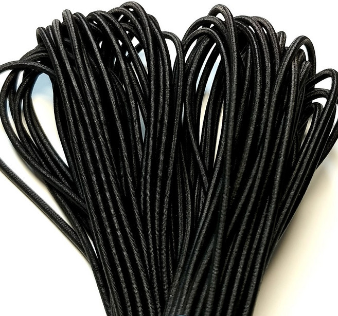 고무줄 텐트고무줄 굵은고무줄 탄성끈 탄성고무줄 폴대고무줄, 약2mm검정