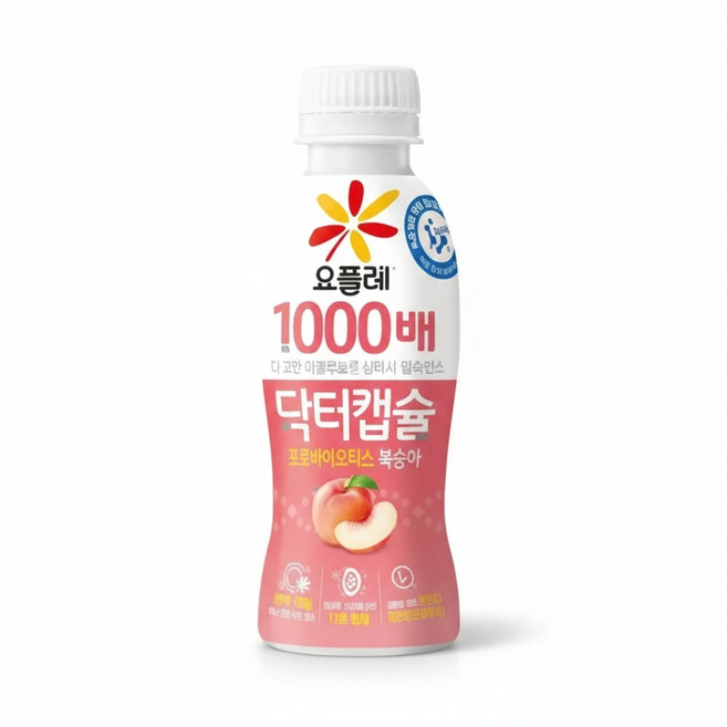 요플레 닥터캡슐 복숭아 130mLx12개/1000배/냉장무배, 12개, 130ml
