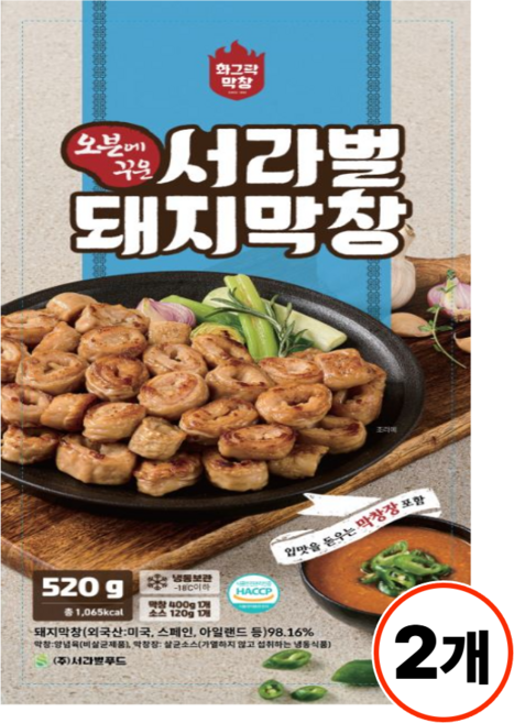 [본사직영]대구 서라벌푸드 돼지 초벌 막창 막장소스포함, 2개, 520g