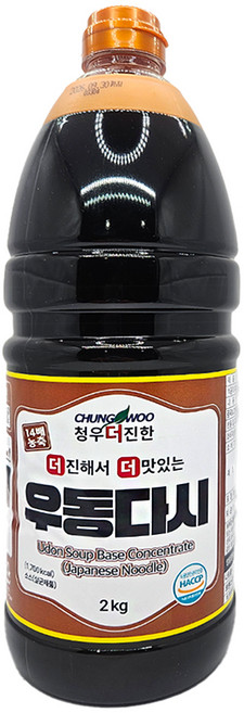 청우 더진한 우동다시 우동소스 우동육수, 2kg, 5개