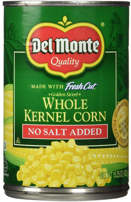 Del Monte 프레시 컷 호울 커널 콘 노 솔트, 432g, 1개