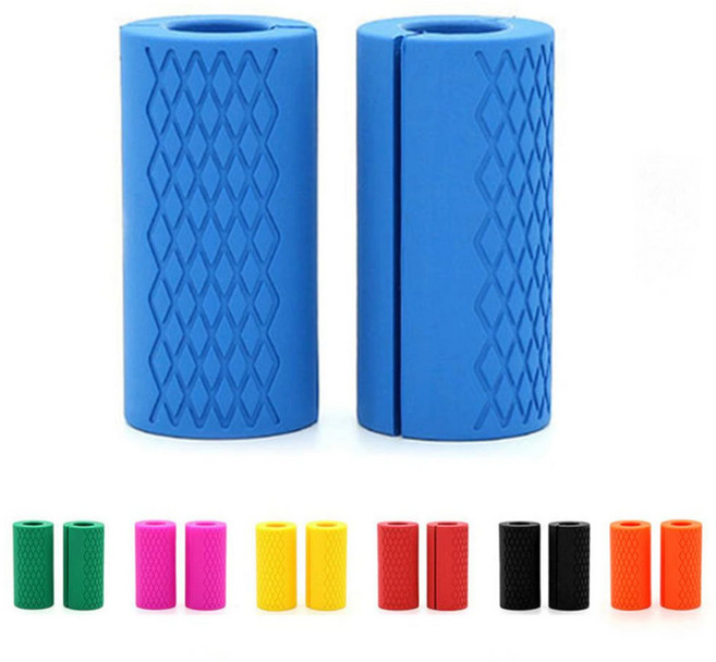 덤벨그립 바벨 아령 실리콘 핸들 역도 미끄럼 패드, 블랙낱개GD01432, 1개