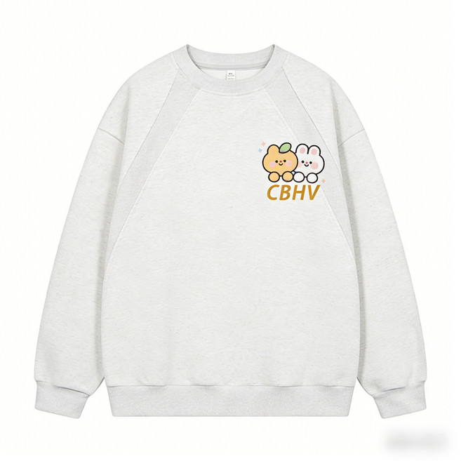 CBHV 남성 봄가을 루즈핏 라운드넥 맨투맨 고급스러운 오프숄더 캐주얼 긴팔티