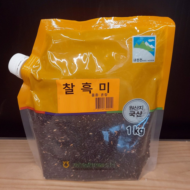 기린농협 강원도 인제 내린천 찰흑미 국산 흑미, 1개, 1kg