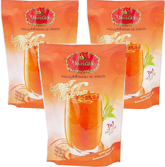 ChaTraMue 手標牌 三合一泰式奶茶, 20g, 5包, 3袋