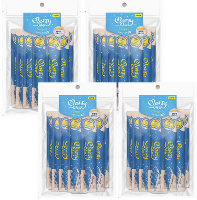 네츄럴코어 메리츄 60P 참치오메가 짜먹는 고양이간식, 오메가3 + 참치 혼합맛, 14g, 60개