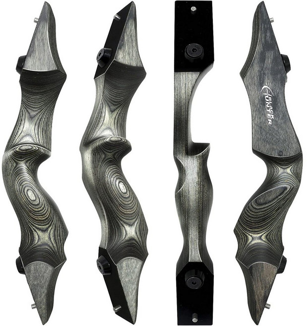 라이저 보우 오른손 미국 사냥 활을위한 커브 블랙 우드 헌터 성인, 1개, Right-handed users