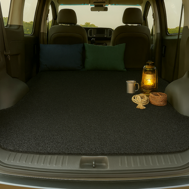 [스타리아/스타렉스 3밴 5밴 전용] 적재함매트 (고무/코일/PU가죽) 맞춤형 트렁크매트 차박 캠핑 바닥매트, 코일매트, 블랙, 스타리아 5밴
