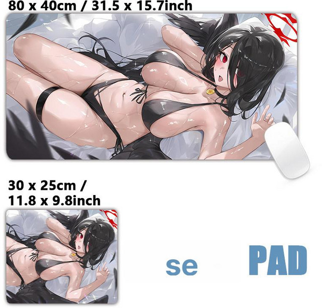블루아카이브 장패드 데스크 매트 게이밍 마우스, BLDA110, 300x250mm, 4mm