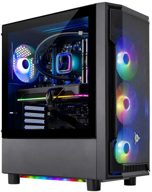 Skytech Gaming 프리즘 4 데스크탑 PC Ryzen 9 9950X3D 4.3GHz (5.7GHz) NVIDIA RTX 5080 16GB X870 보드 4TB, Shadow, Black