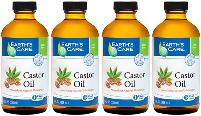 Earths Care 100% 퓨어 캐스터 오일, 236ml, 4개 - 쿠팡