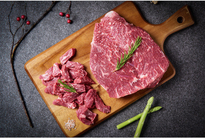 [봉화신덕산한우]봉화 한우 ++등급 설도 국거리용 (냉장) 단품, 1개, 300g