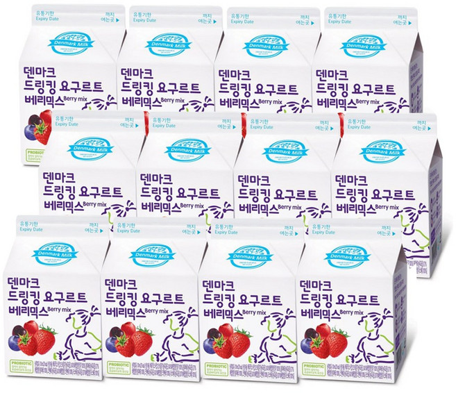 [동원] 덴마크 드링킹 요구르트 베리믹스 275ml, 12개