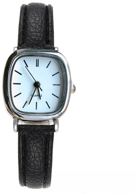 에쉬울프 스퀘어 가죽 캐주얼 손목시계