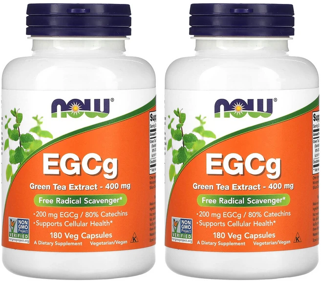 나우푸드 EGCg 녹차 추출물 400mg 베지 캡슐, 2개, 180정 - 쿠팡