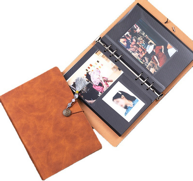 리스토어드 추억보관함 A5 접착식 앨범, 30매, 브라운