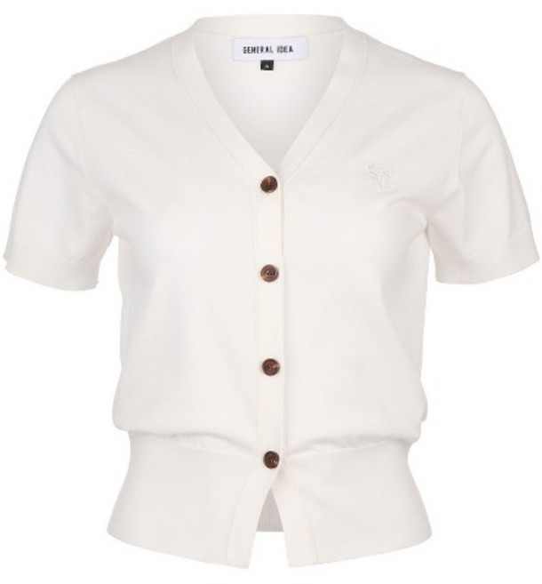 韓國 GENERAL IDEA 女款天絲經典短袖開衫 WBD2L04527