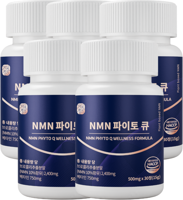 자연새긴 식물성 NMN 엔엠엔 파이토 큐 식약처 HACCP, 5개, 60정