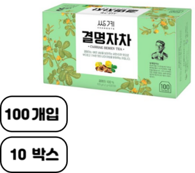 쌍계명차 결명자차 티백, 1.2g, 100개입, 10개