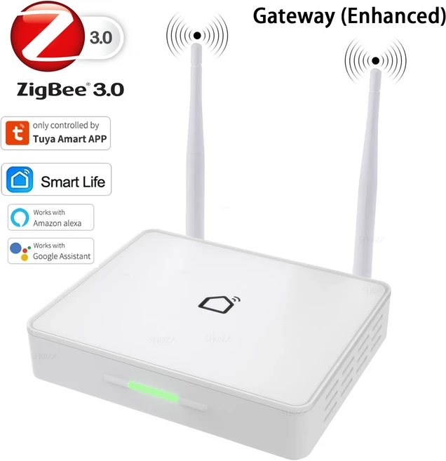 강화된 강력한 신호 RJ45가 있는 Tuya Zigbee 3.0 스마트 홈 허브 모뎀 여러 층에서 작동 Smart Life 앱 원, 01 5V, 01 lan gateway