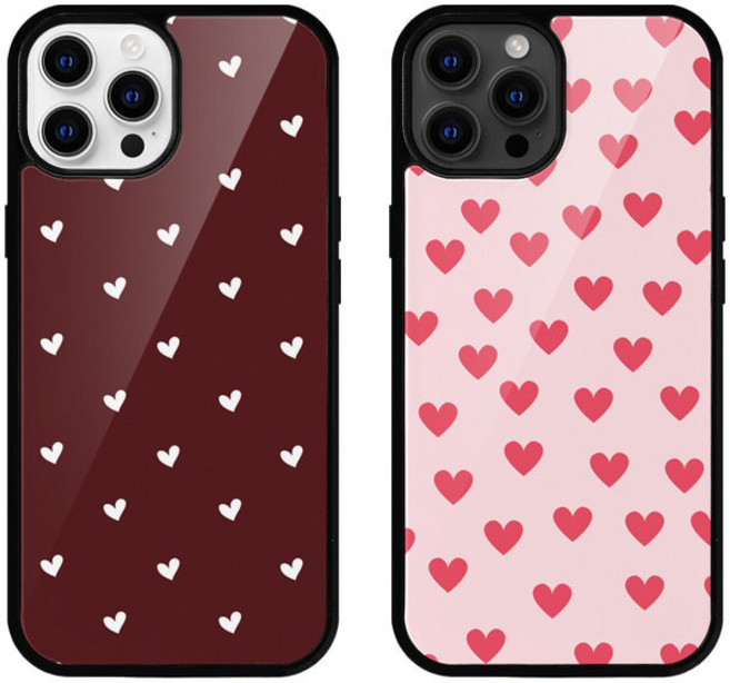 갤럭시S26 시리즈 하트 도트 글라스 범퍼 케이스