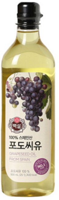 백설 포도씨유, 900ml, 4개