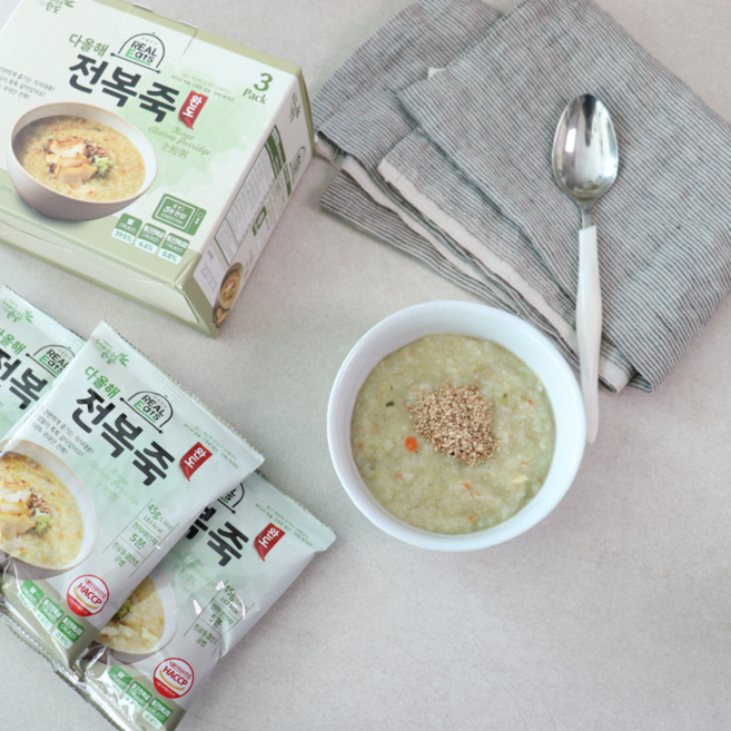 다올해 동결건조 전복죽 1박스 3개입, 2개, 135g